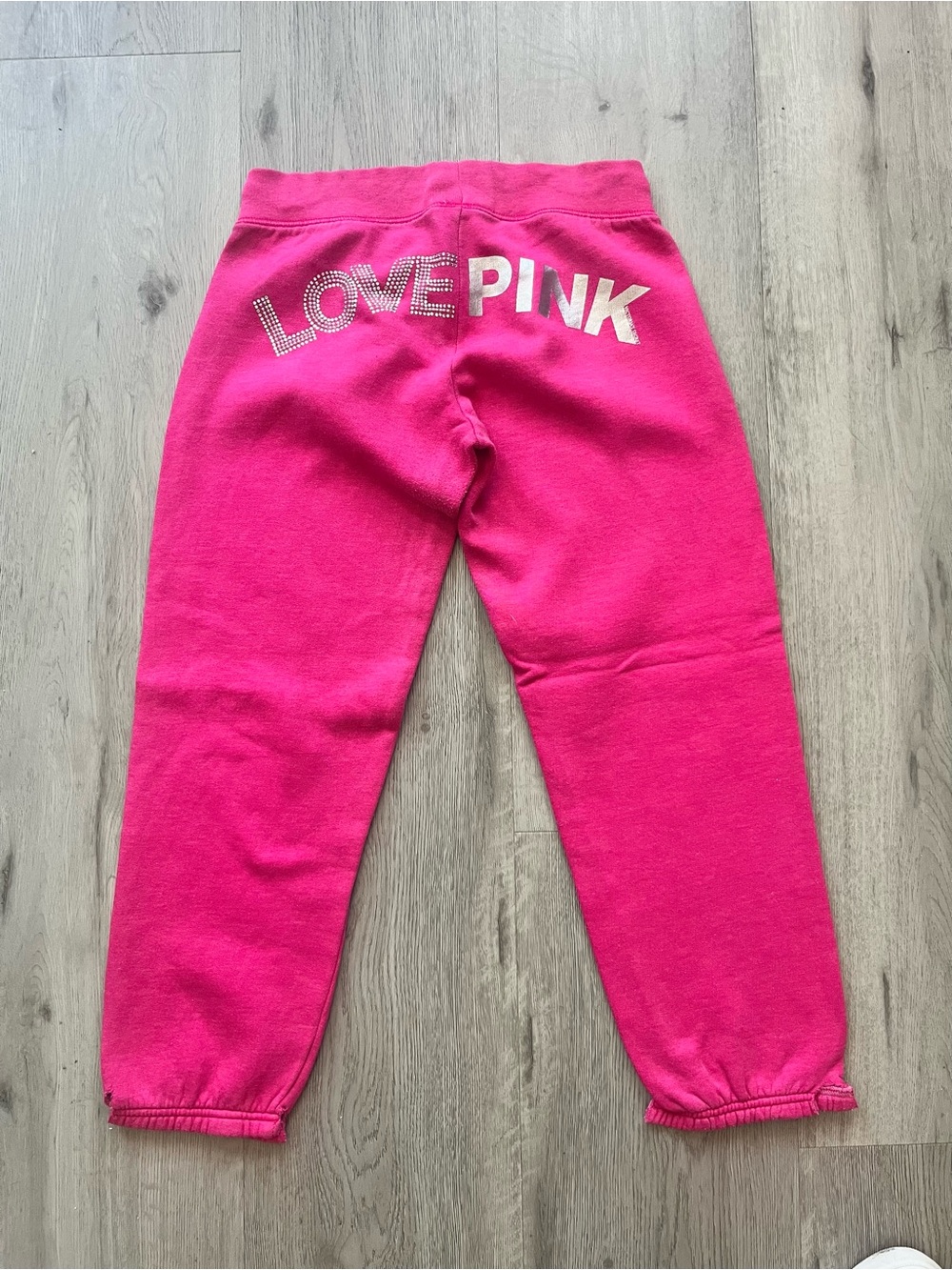 PINK Victoria's Secret Hot Pink Sweatpants with LOVE PINK Logo